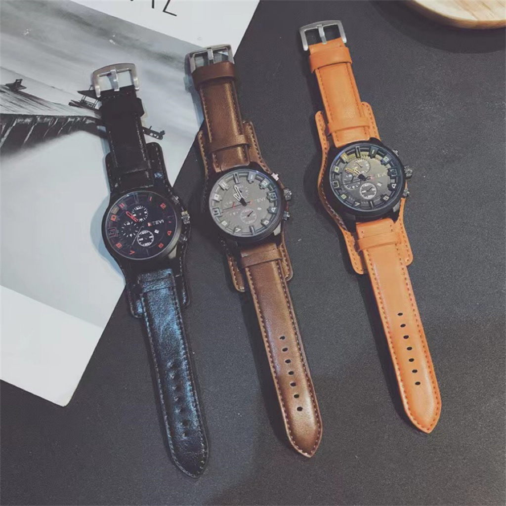 Retro Luxury Men Quartz Watch  - đánh giá và giá Leather Watch Band Men