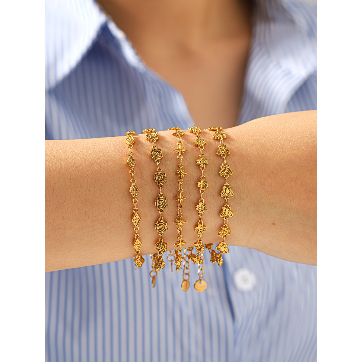 Butterfly Flower Charm Bracele - đánh giá và giá Butterfly Clasp Deployant