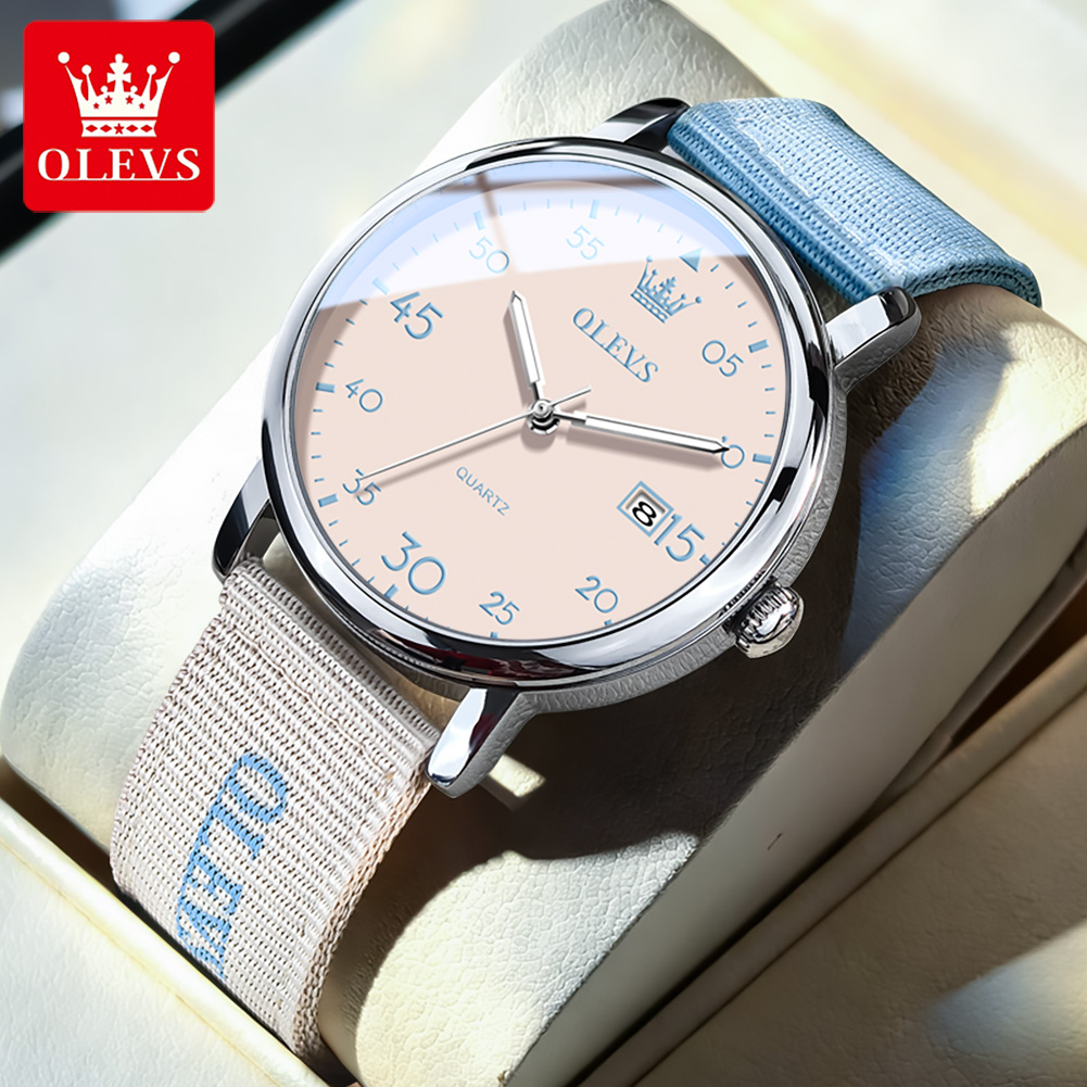 OLEVS Brand New Fashion Retro  - đánh giá và giá Canvas Strap Watch
