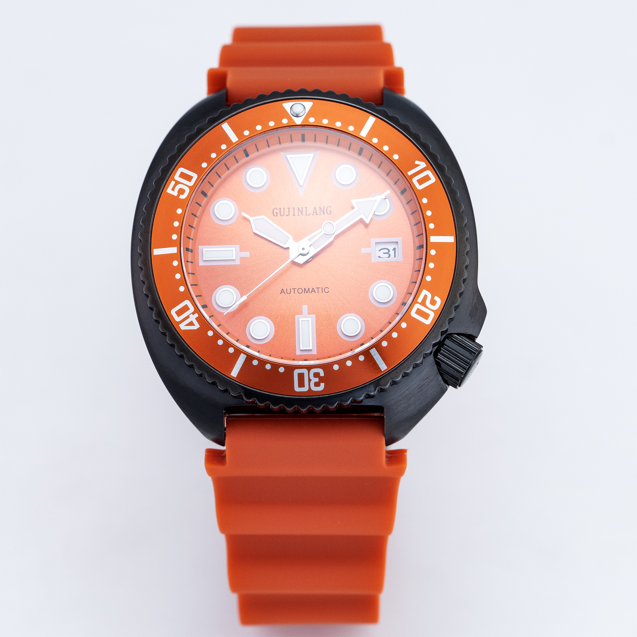 Men's Japanese/Shinese NH35A F - đánh giá và giá Rubber Strap Diver